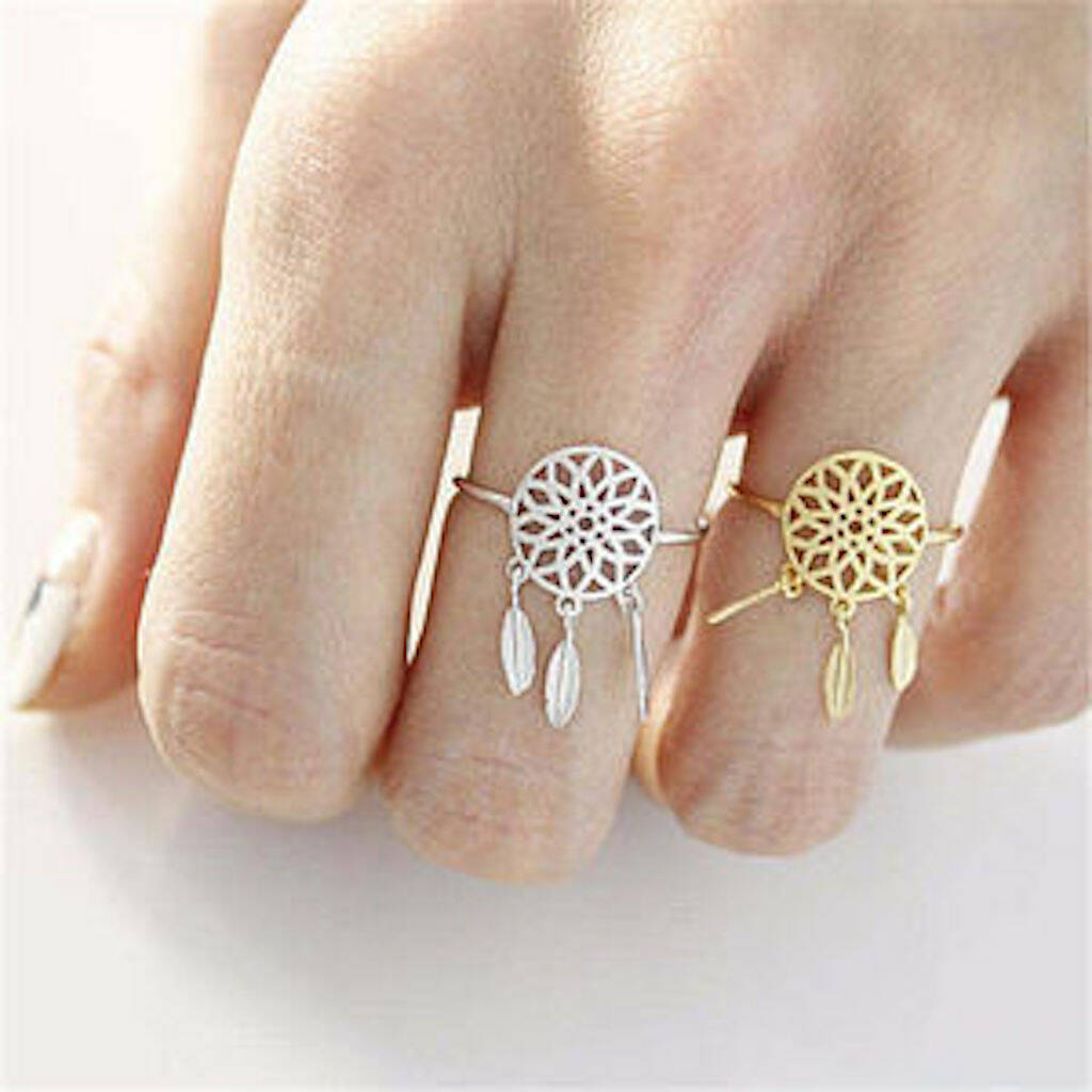 Dreamcatcher Ring 'I Am A Dreamer' By The Good Karma Shop
