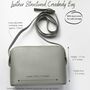 Structured Leather Crossbody Gold Or Silver Handbag, thumbnail 10 of 12