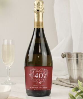 Personalised Wedding Anniversary Prosecco, 4 of 9