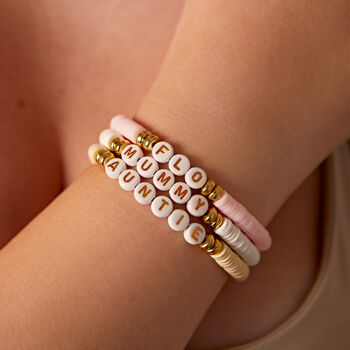 Personalised Clay Bead Bracelet, 2 of 3