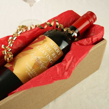 Personalised Leaving Gift Wine, 3 of 5