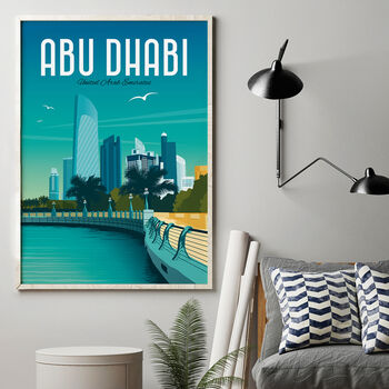 Abu Dhabi Travel Poster Art Print, 3 of 4