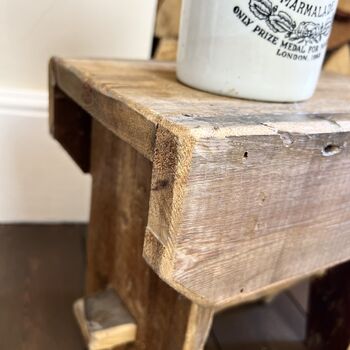 Vintage Wooden Stool, 7 of 7