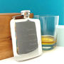 Personalised Cushion Hip Flask With Funnel And Gift Box, thumbnail 1 of 4