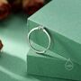 Sterling Silver Very Tiny Cz Heart Ring, thumbnail 5 of 12