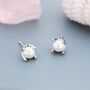Sterling Silver Tiny Pearl Stud Earrings, thumbnail 1 of 12