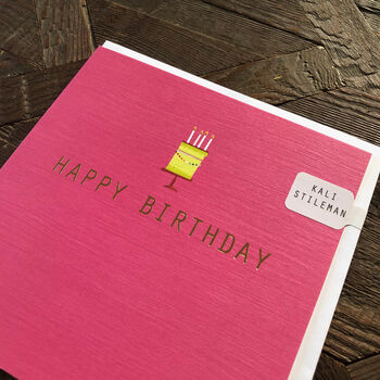 Gold Foiled Birthday Cake Card, 5 of 5