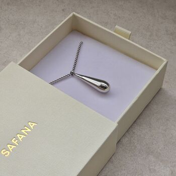 Silver Waterdrop Necklace, 3 of 7
