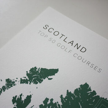 Scotland Golf Map And Checklist Top 50 Courses, 4 of 7