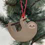 Sloth Christmas Tree Decoration, thumbnail 1 of 2