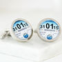 Personalised Date Tax Disc Cufflinks, thumbnail 6 of 8