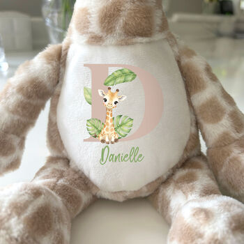 Personalised Alphabet Giraffe Teddy Bear – New Baby, 1st Birthday Gift, 6 of 7