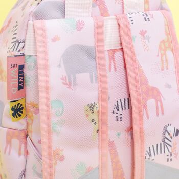 Personalised Pink Safari Print Mini Backpack, 5 of 7