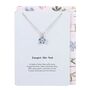 Forget Me Not Flower Enamel Necklace On Greeting Card | Mother's Day Gift, thumbnail 2 of 4