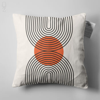 Bauhaus Retro Abstract Geometric Soft Cushion Cover, 5 of 10