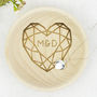 Personalised Wedding Couples Wooden Ring Dish, thumbnail 2 of 6