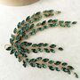 Emerald Crystal Leaf Headpiece, thumbnail 4 of 5