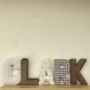 Handmade Woodland Fabric Name Letters For Baby’s Nursery, thumbnail 8 of 11