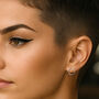 Double Hoop Sterling Silver Ear Jackets, thumbnail 2 of 6