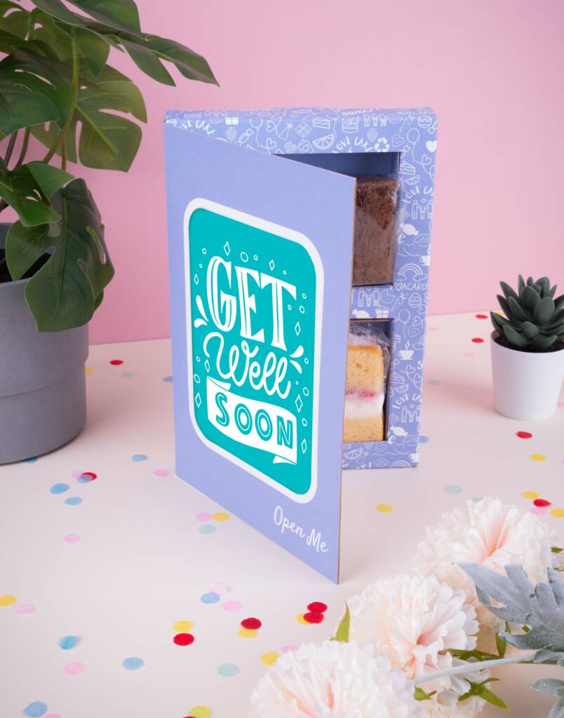 'Get Well Soon' Personalised Treat And Cake Card By Giftzee