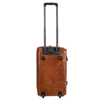 Personalised Mens Wheeled Leather Travel Bag. 'Dino L', 9 of 11