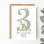 Personalised Children's Birthday Card Dino Park, thumbnail 5 of 7