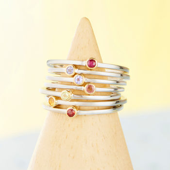 Birthstone Stacking Rings, 4 of 7
