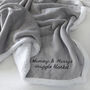 Personalised Maternity Mummy And Me Grey Blanket, thumbnail 1 of 6