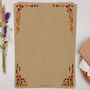 A4 Kraft Letter Writing Paper With Poppies And Reeds, thumbnail 1 of 4