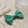 Green Velvet Dog Bow Tie, thumbnail 2 of 6