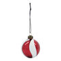 Red And White Glitter Twister Baubles Box Of Four, thumbnail 4 of 4