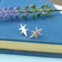 Sterling Silver Mismatched Northern Star Earrings, thumbnail 3 of 10