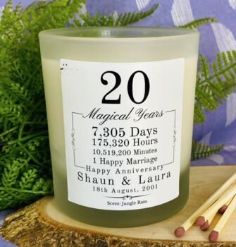 Personalised 20th Magical Years Anniversary Candles, 4 of 11