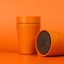 Circular And Co Travel Mug Made From Recycled Stainless Steel 8oz Sunrise Orange, thumbnail 8 of 8