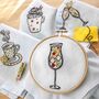 Drinks Napkin Embroidery Stitch Craft Kit Gift Set, thumbnail 1 of 8