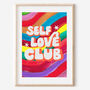 'Self Love Club' Affirmation Typography Art Print, thumbnail 1 of 2