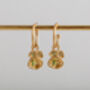 Peridot And Gold Vermeil Plated Pendant Hoop Earrings, thumbnail 1 of 5