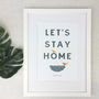 Let's Stay Home Anniversary Love Hygge Print, thumbnail 6 of 9