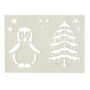 Christmas Tree And Penguin Stencil For Kids Crafts, thumbnail 1 of 4