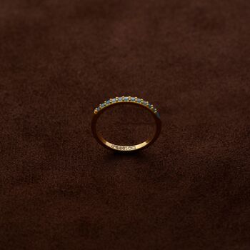Gold Multiple Stone Band Ring, Personalised Rings, 2 of 6