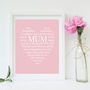 Mother Of The Bride/Groom Personalised Print, thumbnail 3 of 4