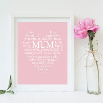 Mother Of The Bride/Groom Personalised Print, 3 of 4