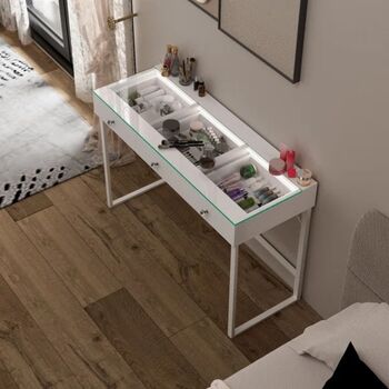 Cyrita Dressing Table With Mirror LED Lights, 3 of 4