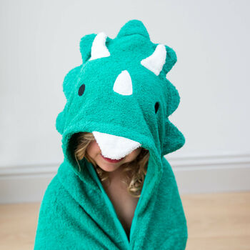 'Dinosaur Friends' Children's Hooded Bath Towel, 4 of 6