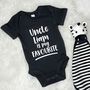 My Uncle Is My Favourite Personalised Babygrow, thumbnail 7 of 10