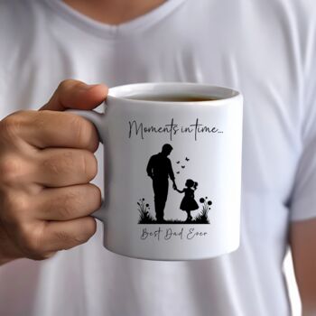 Personalised Dad And Daughter Silhouette Mug, 8 of 8