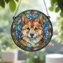 Shiba Inu Stained Glass Effect Suncatcher, thumbnail 2 of 6