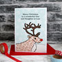'Reindeer' Personalised Christmas Card, thumbnail 2 of 3