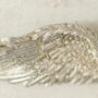 Silver Angel Wings Home Wall Decor Hanging Ornament 2pc, thumbnail 5 of 5