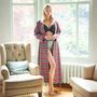 Women's 'Gaia' Tartan Brushed Cotton Robe, thumbnail 3 of 5